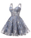 Cute Grey A-line Sweetheart Mini Short Prom Homecoming Dresses,Party Dress,CM1003