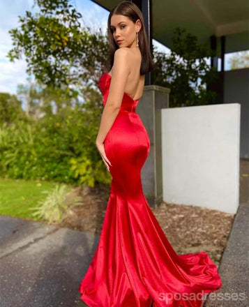 Sexy Red Mermaid Sweetheart Maxi Long Party Prom Dresses,Evening Dress,13410