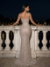 Champagne Gold Sequin Mermaid Sweetheart Prom Dress with Beaded Straps, 26010