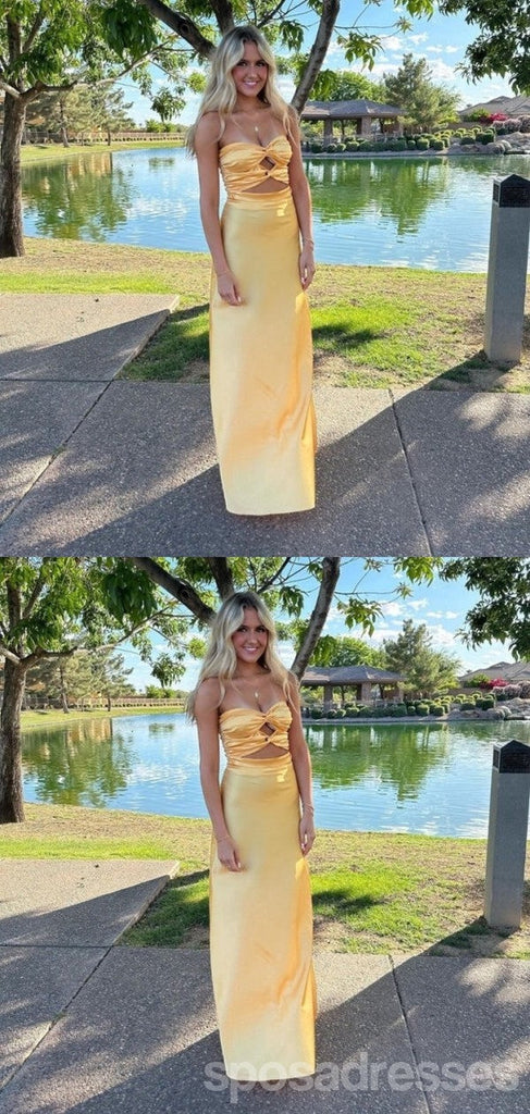 Sexy Yellow Mermaid Long Party Prom Dresses Ideas,Evening Gowns,13735