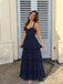 Tiered Ruffle Lace-Up Back Long Prom Dress PD26047