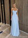 Light Blue Sweetheart A-Line Prom Dress with Lace-Up Back PD26060