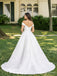 Ivory Off-the-Shoulder A-Line Wedding Dress with V-Back and Train WD26062