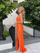 Geometric Sparkly Straight-Neck Long Prom Dress with Slit PD26087