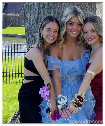 Pretty Blue A-line Off Shoulder Long Party Prom Dresses Ideas,Evening Gowns,13679