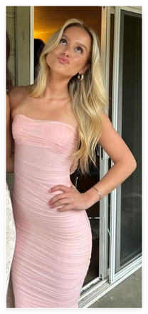 Sexy Pink Mermaid Strapless Long Party Prom Dresses Ideas,Evening Gowns,13759