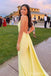 Sexy Yellow Mermaid Backless Long Party Prom Dresses Ideas,Evening Gowns,13845