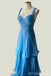 Elegant Blue A-line Long Party Prom Dresses Ideas,Evening Gowns,13783