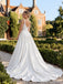 Draped Cowl Neck A-Line Wedding Dress with V Back WD26017