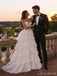 Spaghetti Strap Lace Ruffle Ball Gown Wedding Dress WD26025