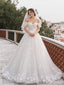 Off-Shoulder Floral Hem Ball Gown Wedding Dress WD26027