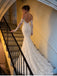 Spaghetti Strap Lace Mermaid Wedding Dress with Sleeves WD26033