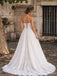 Strapless Lace A-Line Wedding Dress with Plunge WD26038