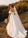 Off-Shoulder Puff Sleeve Wedding Dress with Slit WD26041
