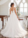 Square Neck Lace Bodice A-Line Wedding Dress WD26042