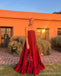 Fashion Dark Red A-line Maxi Long Party Prom Dresses,Evening Dress,13518