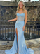 Sparkling Illusion Corset Prom Dress — Rhinestone Beaded Bodice Slit Gown, 26008