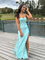 Popular Blue Sheath Sweetheart Side Slit Maxi Long Party Prom Dresses,Evening Dress,13382