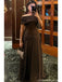 Sexy Brown Mermaid One Shoulder Maxi Long Party Prom Dresses Ideas,Evening Gowns,13914