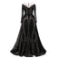 Gorgeous Black A-line Long Sleeves Maxi Long Party Prom Dresses,Evening Dress,13528