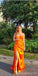 Sexy Orange Mermaid Sweetheart Side Slit Long Party Prom Dresses,Evening Dress,13370