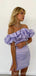 Sexy Sheath Lavender Off Shoulder Short Prom Homecoming Dresses Online,CM967