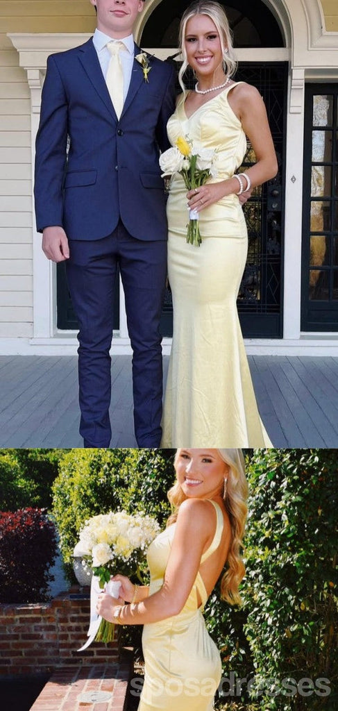 Sexy Yellow Mermaid Long Party Prom Dresses Ideas,Evening Gowns,13869