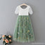 Sweet Green A-line Long Flower Girl Dresses, Cute Junior Girl Dresses, FG0197