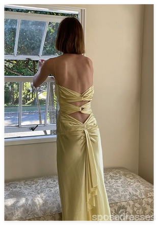 Sexy Yellow Mermaid V-neck Long Party Prom Dresses Ideas,Evening Gowns,13838