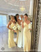 Simple Yellow Sheath Spaghetti Straps Maxi Long Bridesmaid Dresses For Wedding Party,WG1829
