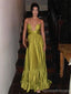 Sexy Green A-line Spaghetti Straps Long Party Prom Dresses Ideas,Evening Gowns,13860