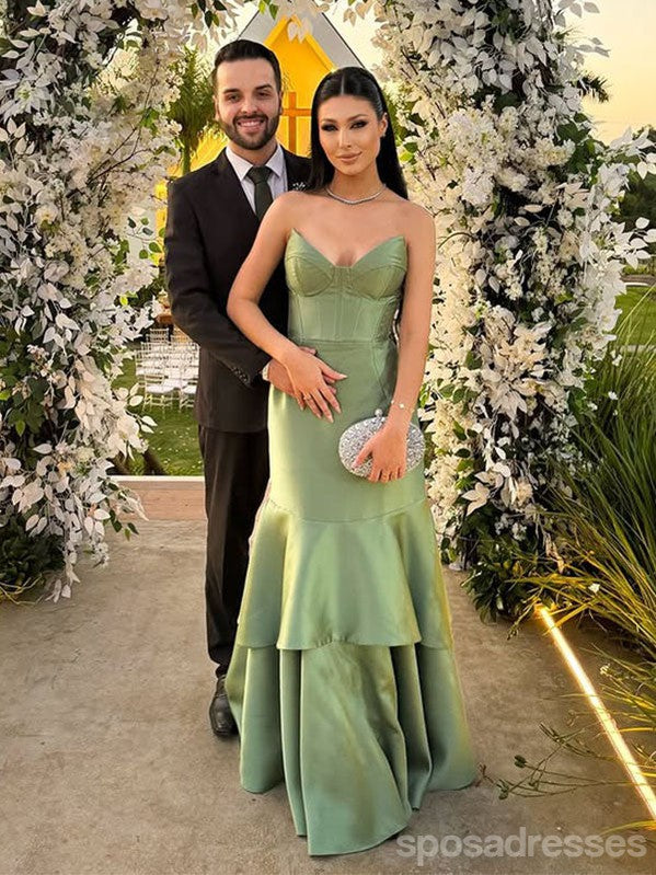 Sexy Green Mermaid V-neck Long Party Prom Dresses Ideas,Evening Gowns,13836