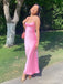 Sexy Pink Mermaid Spaghetti Straps Long Party Prom Dresses Ideas,Evening Gowns,13874