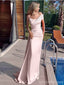 Elegant Pink Mermaid One Shoulder Maxi Long Party Prom Dresses,Evening Dress,13442