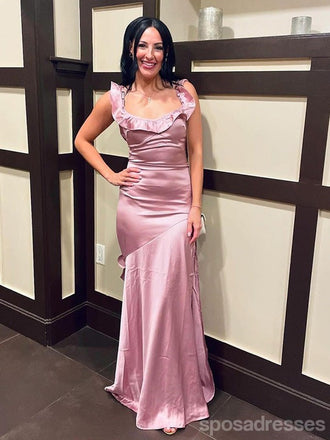 Elegant Dusty Rose Mermaid Maxi Long Party Prom Dresses,Evening Dress,13519