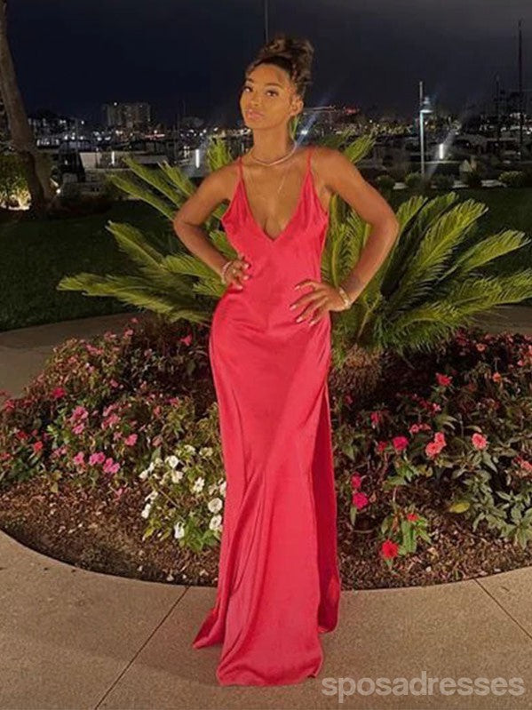 Sexy Red Mermaid V-neck Long Party Prom Dresses Ideas,Evening Gowns,13799