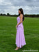 Lavender Pleated Chiffon Ruffle Halter Prom Formal Evening Gown 26082