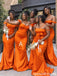 Mismatched Mermaid Maxi Long Bridesmaid Dresses For Wedding,WG1794