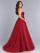 Burgundy Glitter Tulle Strapless Beaded Lace Corset A Line Prom Dress PD26002
