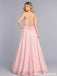 Pink Sequin Patterned Spaghetti Straps Lace Up A Line Prom Dress PD26004
