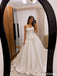 Ivory Satin Strapless Embroidered Basque Waist Ball Gown Wedding Dress WD26010