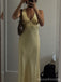 Sexy Yellow Mermaid V-neck Long Party Prom Dresses Ideas,Evening Gowns,13779