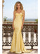 Sexy Yellow Mermaid Spaghetti Straps Long Party Prom Dresses To Impress,Evening Gowns,13925