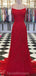 Sexy Rojo de Encaje de Sirena de Noche Largos vestidos de fiesta, Vestidos de Noche de Fiesta vestidos de fiesta, Vestidos 12318