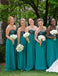 Hunter Green Custom Sweetheart Chiffon vestidos de novia baratos largos en línea, WG340