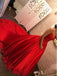 De lujo Correas de Espagueti Rojo Brillante de Una línea de Noche Largos vestidos de fiesta, Vestidos 17614