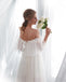 Vestidos de novia baratos con una línea de encaje a través de una línea de vestidos de novia baratos, vestidos de novia únicos, WD577