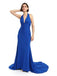 Sexy Backless Royal Blue sirena larga noche vestidos de fiesta, barato personalizado dulce 16 vestidos, 18549