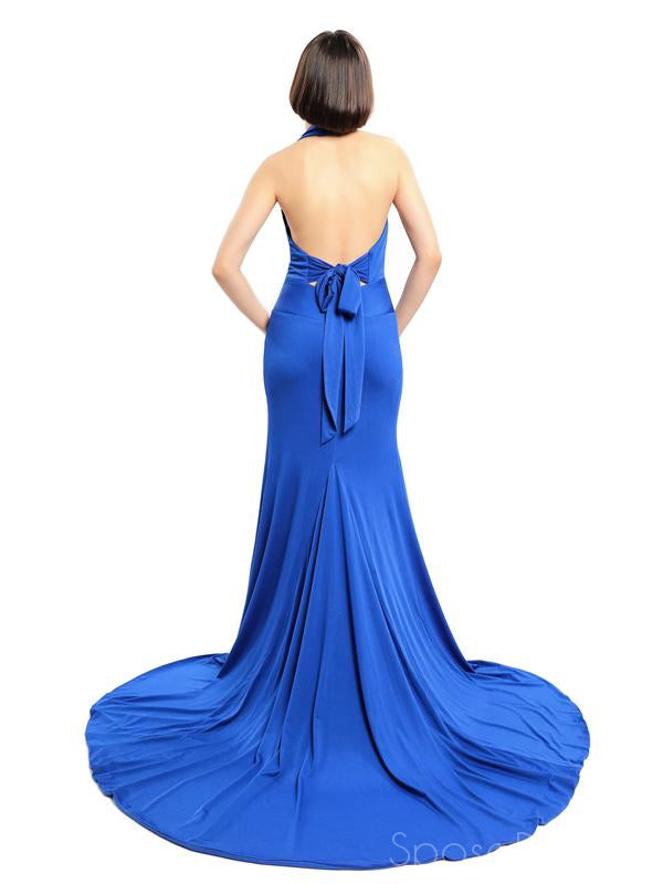 Sexy Backless Royal Blue sirena larga noche vestidos de fiesta, barato personalizado dulce 16 vestidos, 18549