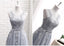 Cordón gris Una línea Vestidos de la Dama de honor Largos, Vestidos de la Dama de honor Largos de Encargo Baratos, Vestidos de la Dama de honor Económicos, BD019
